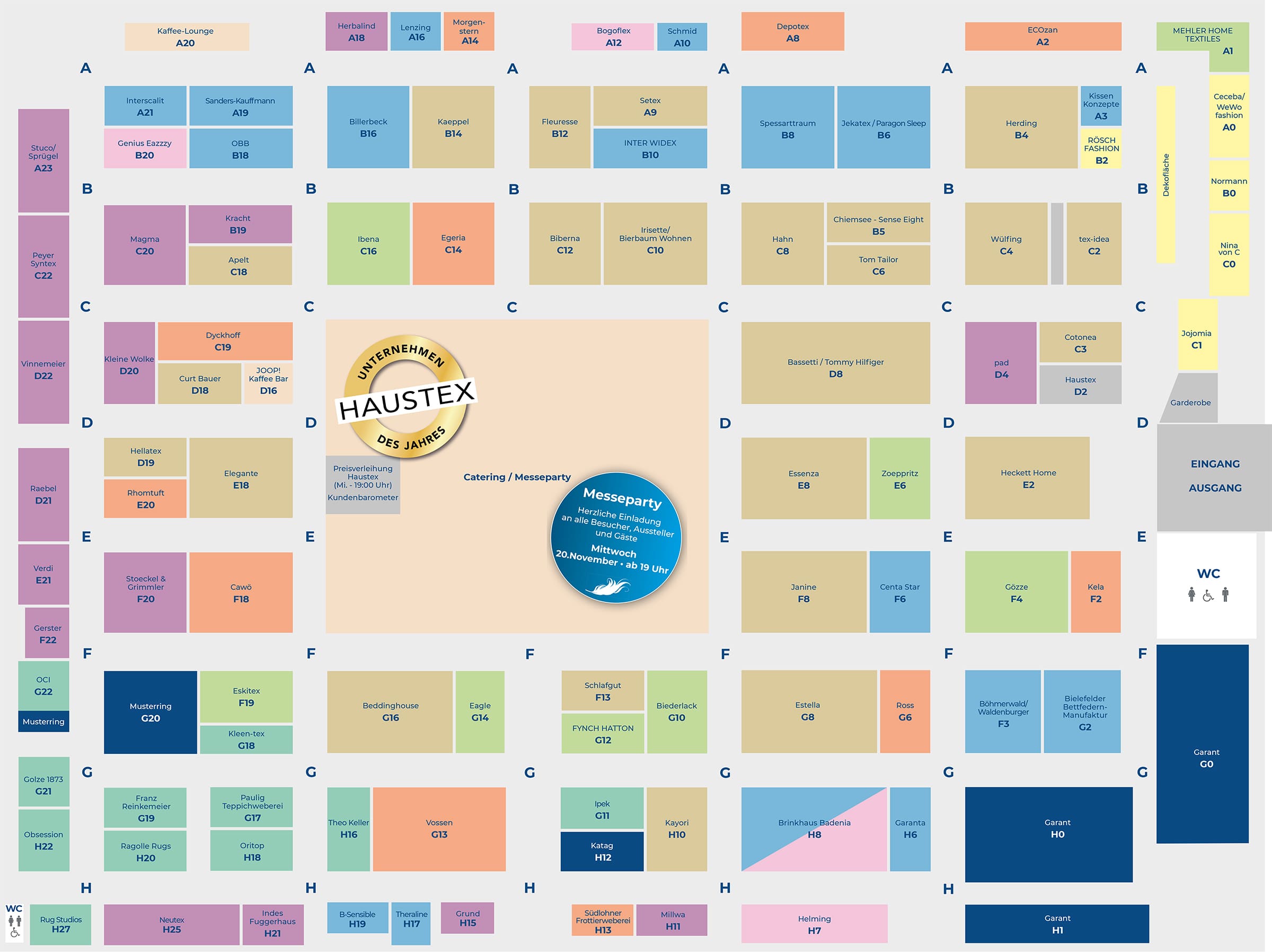 Messeplan Hometex WINTER 2024