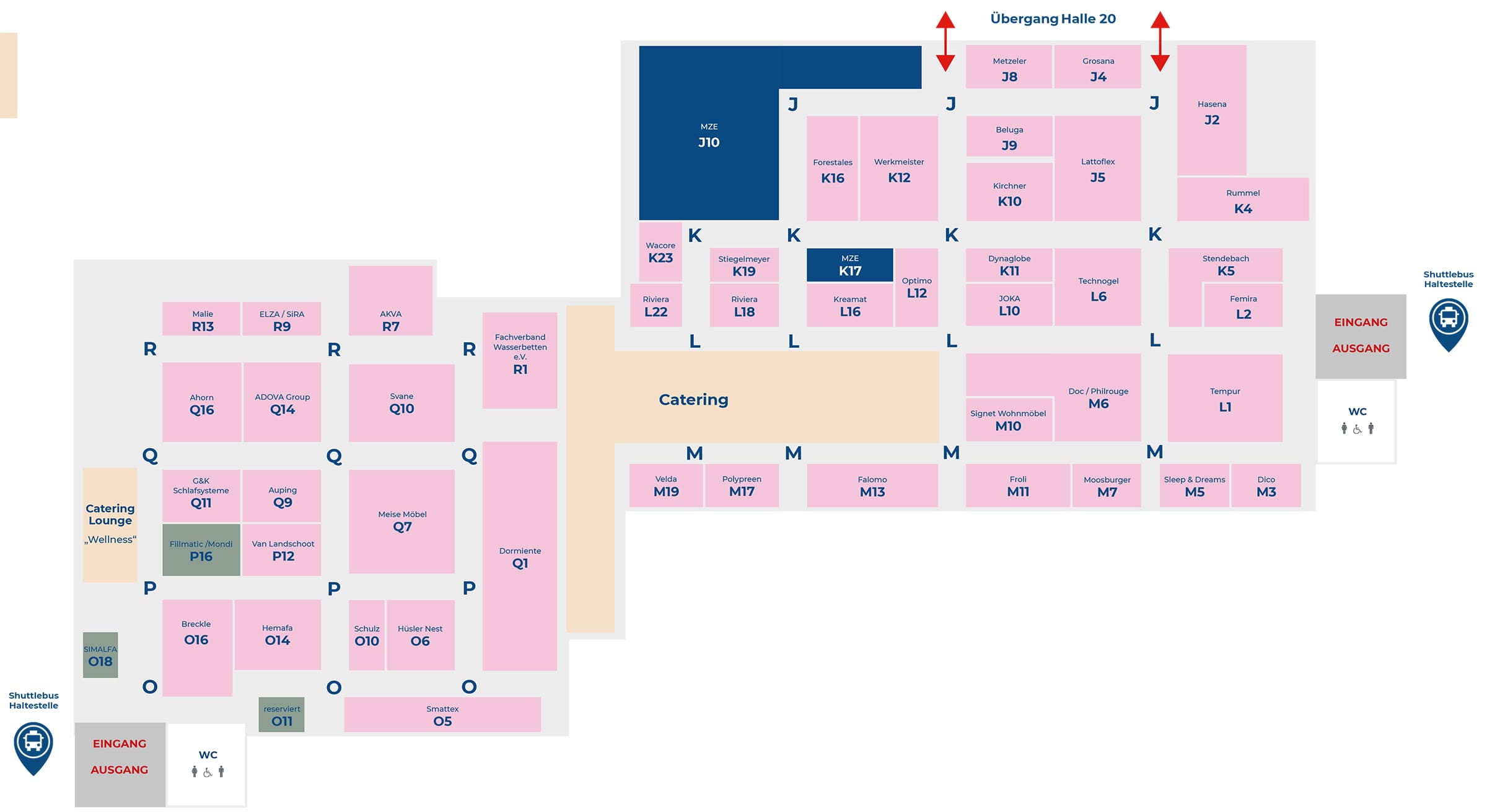 Halle 21 + 22.1 - Messeplan Hometex SOMMER 2025