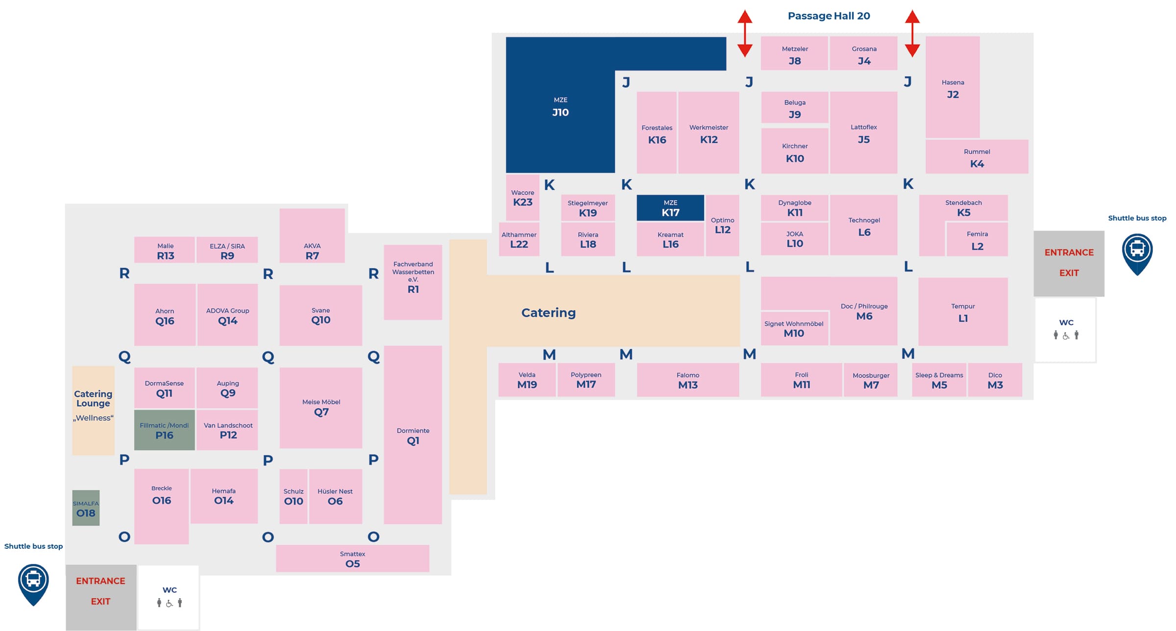 Hall 21 + 22 - Exhibition Plan Hometex SUMMER 2025